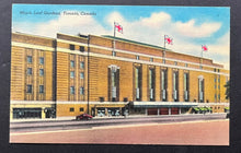 Load image into Gallery viewer, 1940's Maple Leaf Gardens Toronto Maple Leafs NHL Hockey Postcard Postmarked