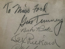 Load image into Gallery viewer, 1928 MLB Legend Babe Ruth Autographed Historical Dinner Program Signed JSA LOA