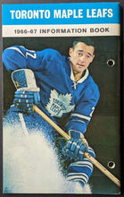 Load image into Gallery viewer, 1966/67 Toronto Maple Leafs Information Book NHL Hockey Media Guide Dave Keon