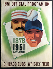 Load image into Gallery viewer, 1951 MLB Baseball Wrigley Field Program Chicago Cubs Cincinnati Reds Vintage