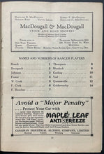 Load image into Gallery viewer, 1929 Rare Montreal Forum Hockey Program NHL Maroons v New York Rangers Vintage