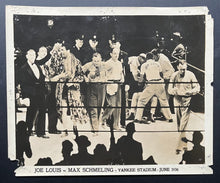 Load image into Gallery viewer, 1936 Ring Magazine Boxing Photo Yankee Stadium Schmelling vs Joe Louis