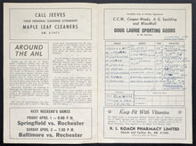 Load image into Gallery viewer, 1966 Rochester Americans v. Hershey Hockey Program Multi-Autographed AHL Signed