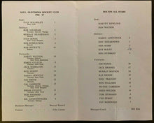 Load image into Gallery viewer, 1967 NHL Hockey Oldtimers Exhibition Program vs Bolton Harry Watson Sid Smith