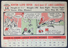 Load image into Gallery viewer, 1956 Topps Baseball Ken Boyer #14 St. Louis Cardinals MLB Card Vintage