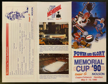 Load image into Gallery viewer, 1990 Memorial Cup Brochure Schedule Copps Coliseum Eric Lindros Oshawa Generals
