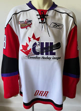 Load image into Gallery viewer, Lucas Lessio Signed Team Orr Game Issued CHL Top Prospects Hockey Jersey LOA OHL
