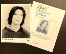Load image into Gallery viewer, David Bowie Signed Autographed Virgin Records Promo Photo with LOA Hours Album