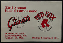 Load image into Gallery viewer, 1975 MLB Baseball Hall of Fame Induction Program + Game Ticket + Scorecard HOF