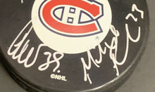 Load image into Gallery viewer, Montreal Canadiens Multi Signed Autographed Hockey Puck x4 Ryder Koivu Souray +
