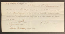 Load image into Gallery viewer, 1862 P.T. Barnum Signed 3 Page Legal Complaint Letter Vintage Old Antique + LOA