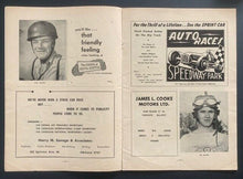 Load image into Gallery viewer, 1952 Stock Car Racing Program Exhibition Park Toronto Vintage Racing