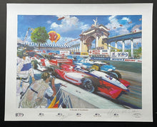 Load image into Gallery viewer, 1995 Molson Indy Toronto LTD Racing Print 10th Anniversary Artist Signed COA