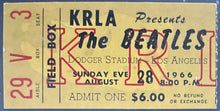 Load image into Gallery viewer, 1966 Dodger Stadium Beatles Slabbed Concert Ticket Authenticated iCert