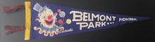Load image into Gallery viewer, 1930's Montreal Amusement Park Pennant Belmont Park Vintage Canadian