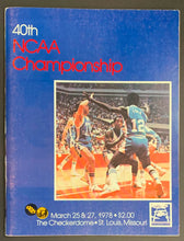 Load image into Gallery viewer, 1978 40th NCAA Championship Final Basketball Program St Louis Missouri