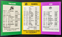 Load image into Gallery viewer, 1979 New Orleans Area Team Pocket Schedule Saints Tulane Southern LSU Pride Rare
