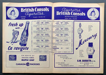 Load image into Gallery viewer, 1963 Forum NHL Hockey Program Montreal Canadiens v Detroit Red Wings Gordie Howe