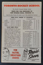 Load image into Gallery viewer, 1964 Maple Leaf Gardens OHA Major Jr A Program Toronto vs Niagara Falls Flyers