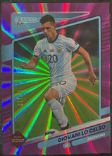 Load image into Gallery viewer, 2021-22 Donruss Road to Qatar Giovani Lo Celso #6 Holo Purple Laser 81/99 SGC 9