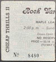 Load image into Gallery viewer, 1971 Cheap Thrills Concert Ticket Stub Maple Leaf Gardens Rock Music Vintage