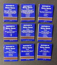 Load image into Gallery viewer, 1998 Set x9 Golf Matchbooks Export A Skins Game The Links Crowbush Cov PEI