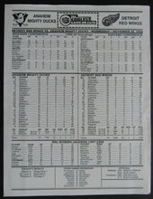 Load image into Gallery viewer, 1998 NHL Hockey Program Detroit Red Wings vs Anaheim Mighty Ducks + Ticket +More