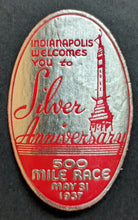 Load image into Gallery viewer, 1937 Indianapolis 500 Mile Race Sticker Decal Vintage Silver Anniversary
