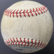 Load image into Gallery viewer, 1987 Minnesota Twins Team Autographed Baseball Signed x30 Kirby Puckett JSA LOA
