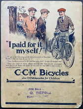 Load image into Gallery viewer, 1930's CCM Scribbler White Exercise Book Bicycles Featured Vintage Original