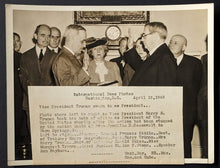 Load image into Gallery viewer, 1945 President Harry Truman Type 1 Photo 33rd Presidential Inauguration USA