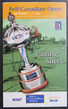 Load image into Gallery viewer, 2003 Canadian Open Golf Tournament Final Day Pairing Sheet Signed By Vijay Singh