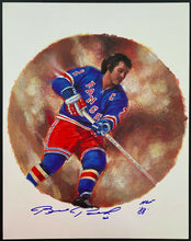 Load image into Gallery viewer, 2004 Canada Post NHL All Stars Lithograph & Stamp Set Signed Brad Park Autograph