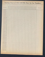 Load image into Gallery viewer, 1969 Indy 500 Ticket + Starting Positions Scoresheet Indianapolis Mario Andretti