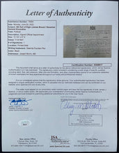Load image into Gallery viewer, Governor General Province Of Canada Signed Autographed Commission Earl Elgin JSA