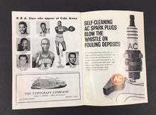 Load image into Gallery viewer, 1966 Philadelphia 76ers Basketball Program Vs Detroit NBA Cobo Arena Chamberlain