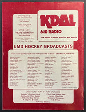 Load image into Gallery viewer, 1985 Vintage NCAA Hockey Program Minnesota Gophers Duluth Bulldogs Brett Hull
