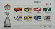 Load image into Gallery viewer, 2012 CFL Football Vintage Grey Cup Stamps Stamp Set Canada Post Unused Argos