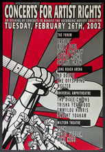 Load image into Gallery viewer, 2002 Concerts For Artist Rights Benefit Concert Poster Billy Joel Eagles Weezer