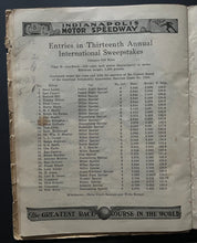 Load image into Gallery viewer, 1925 13th Annual Indy 500 Vintage Car Racing Program Peter DePaolo Winner