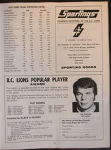 Load image into Gallery viewer, 1972 Empire Stadium CFL Program + Tiger Cats Yearbook Hamilton vs BC Lions Mosca