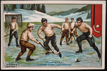 Load image into Gallery viewer, C 1880's Vintage Diamantine Hockey Card Very Rare Hockey Image (German Issue)
