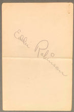 Load image into Gallery viewer, 1940's Jazz Club Table Top Promo Card Autographed By Eddie Robinson MLB Player