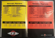 Load image into Gallery viewer, 1999 Air Canada Centre NBA Program Toronto Raptors vs Detroit Pistons Basketball