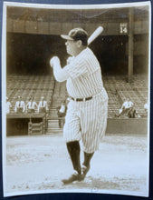 Load image into Gallery viewer, C1930 Babe Ruth Black & White Photo New York Yankees MLB Batting Practice VTG