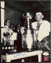 Load image into Gallery viewer, Autographed Gump Worsley B&W Photo JSA NHL Hockey Signed Montreal Canadiens VTG