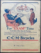 Load image into Gallery viewer, 1920's CCM Scribbler Blue Exercise Book Bicycles Featured Vintage Original