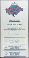 Load image into Gallery viewer, 1992 World Series VIP Hospitality Pass Toronto Blue Jays Home Games CN Tower