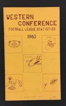 Load image into Gallery viewer, 1962 CFL Football League Western Conference Statistics & Guide Eskimos Lions