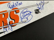 Load image into Gallery viewer, 1990 Signed NHL Hockey Philadelphia Flyers Pennant Autographed Mark Howe Vintage